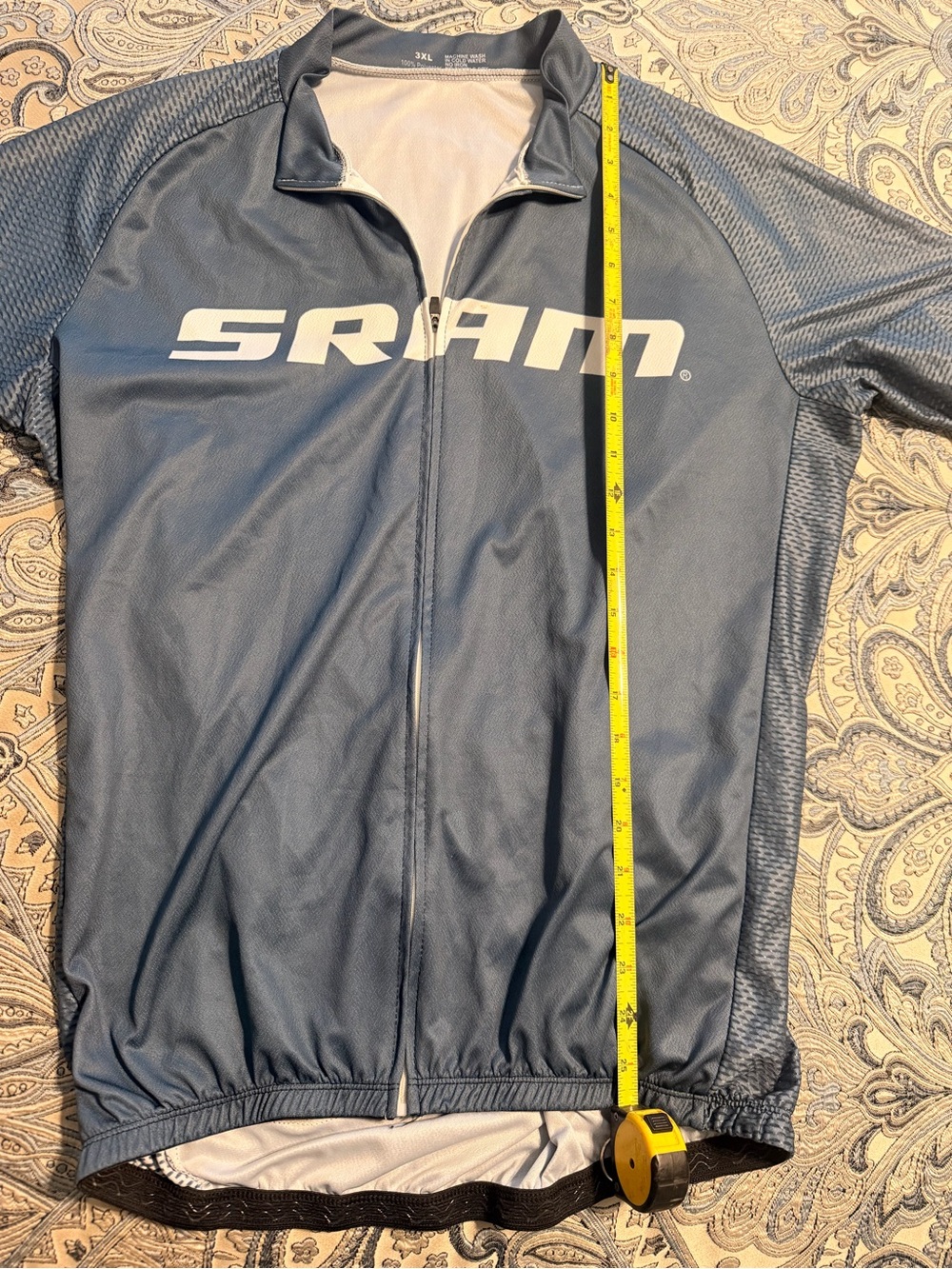 SRAM Blue-gray Cycling Jersey with Full Zip - Picture 6 of 8